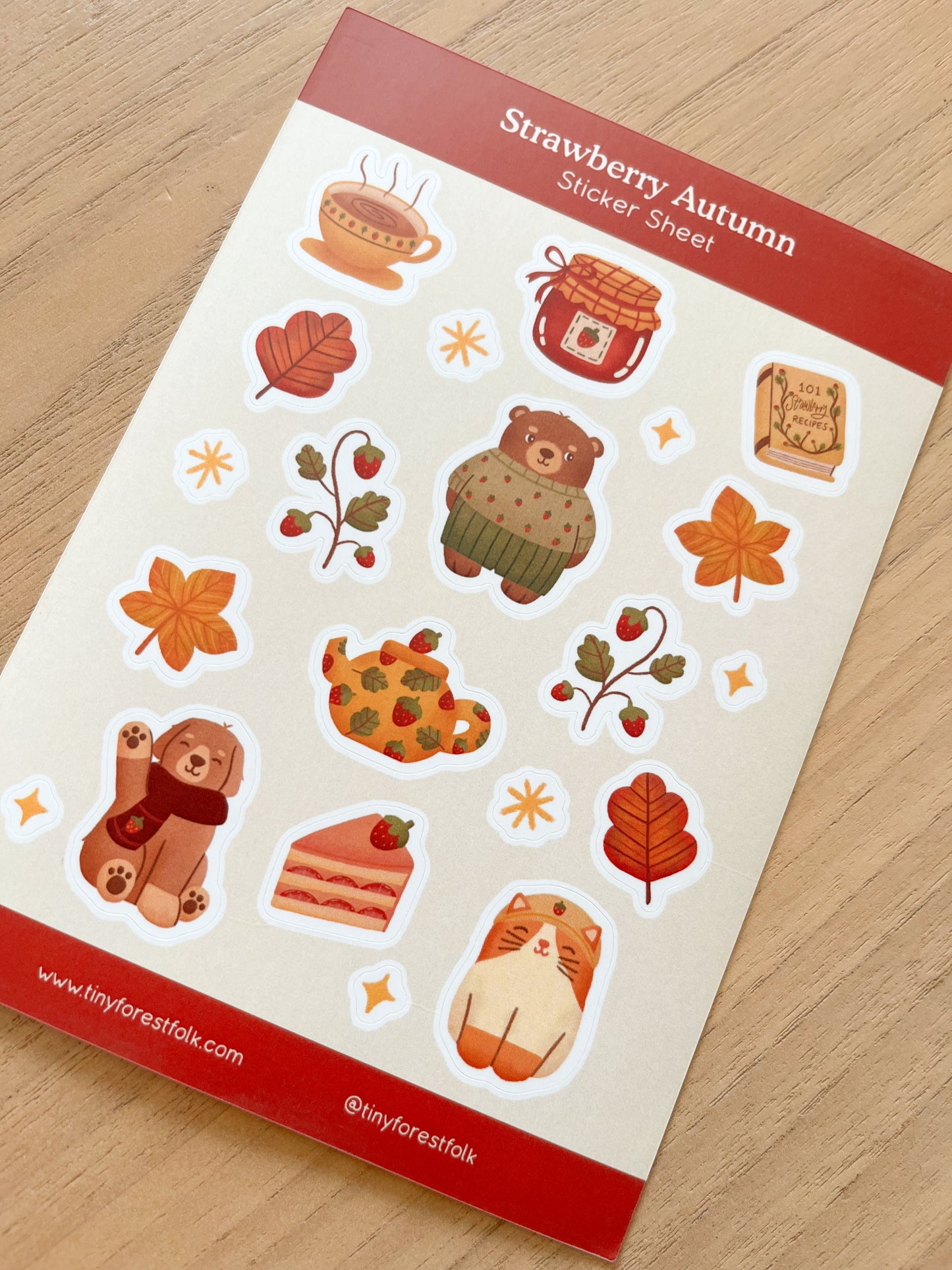 Strawberry Autumn Sticker Sheet