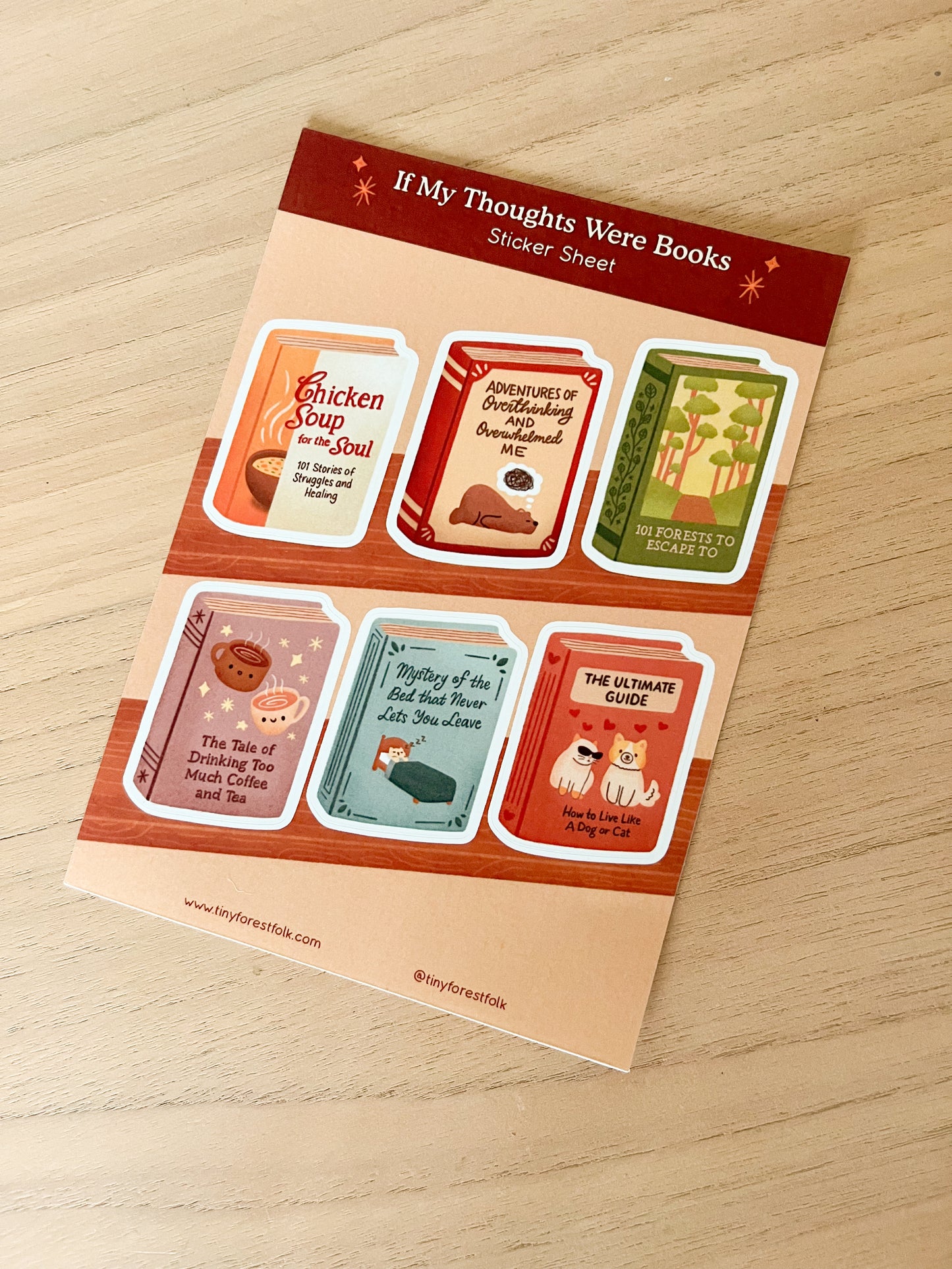 If My Thoughts were Books Sticker Sheet