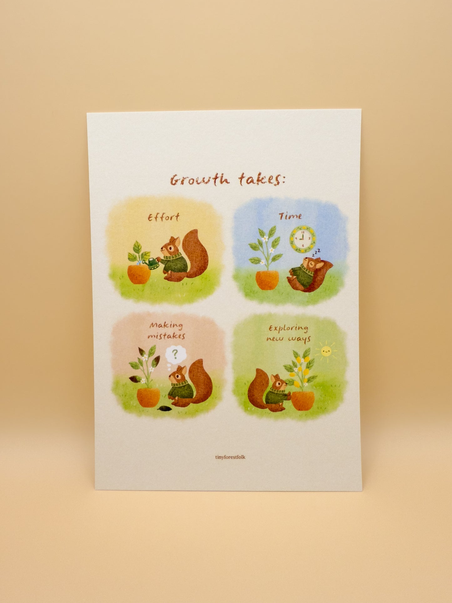 Growth Takes Art Print