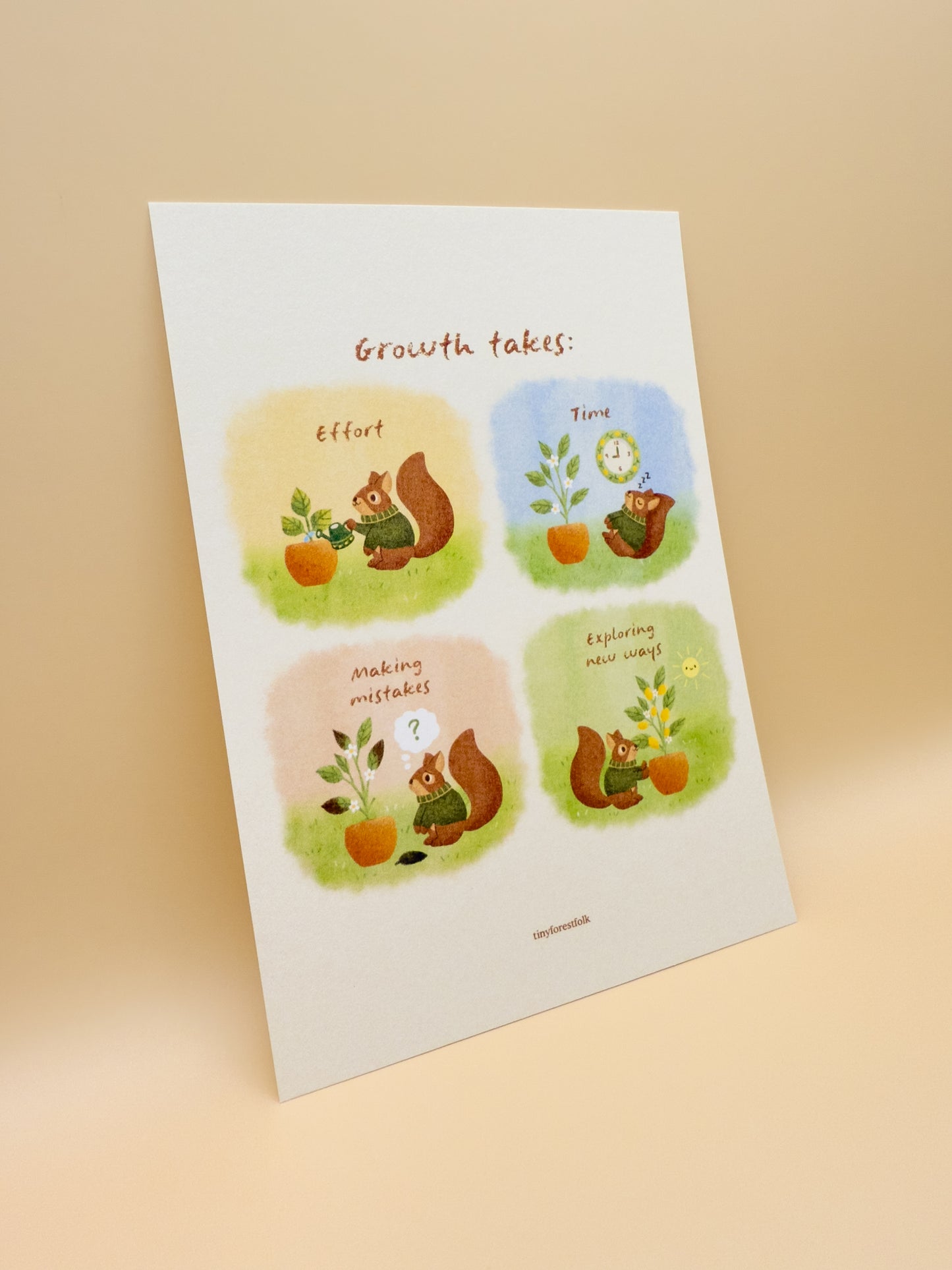 Growth Takes Art Print