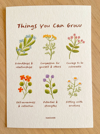 Things You Can Grow Art Print