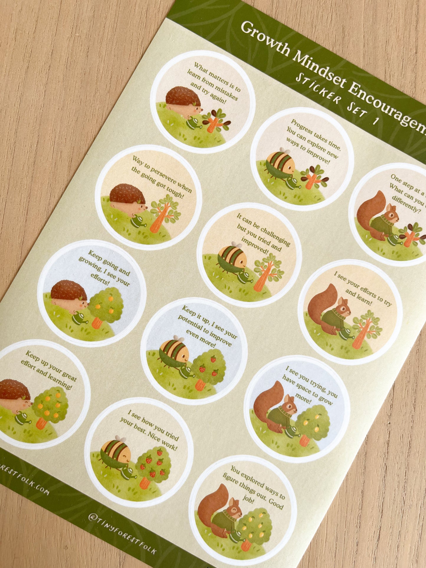 Growth Mindset Sticker Sheet