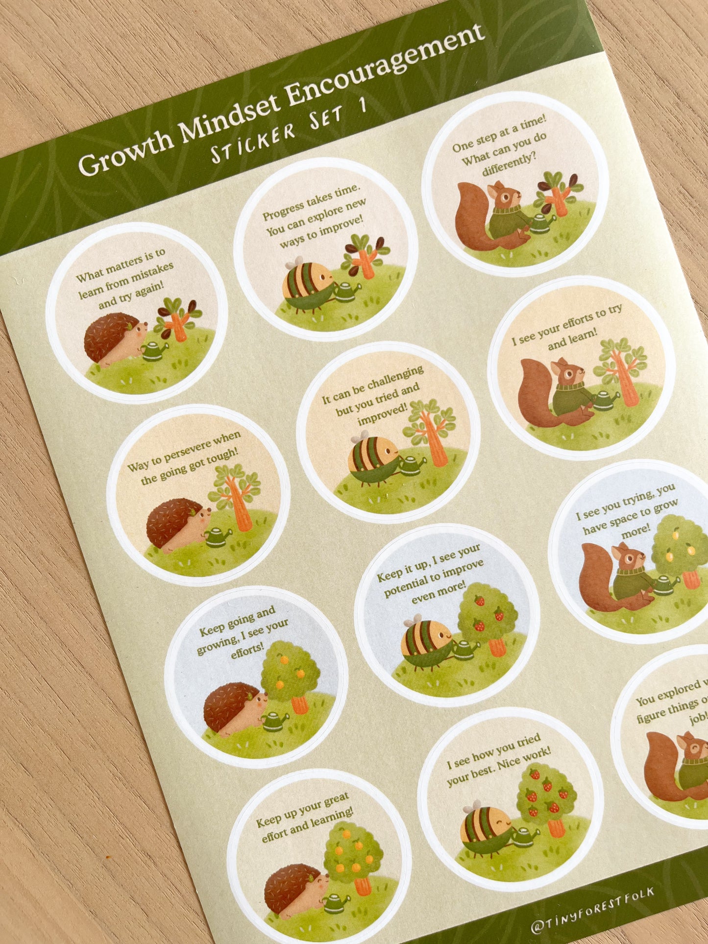 Growth Mindset Sticker Sheet