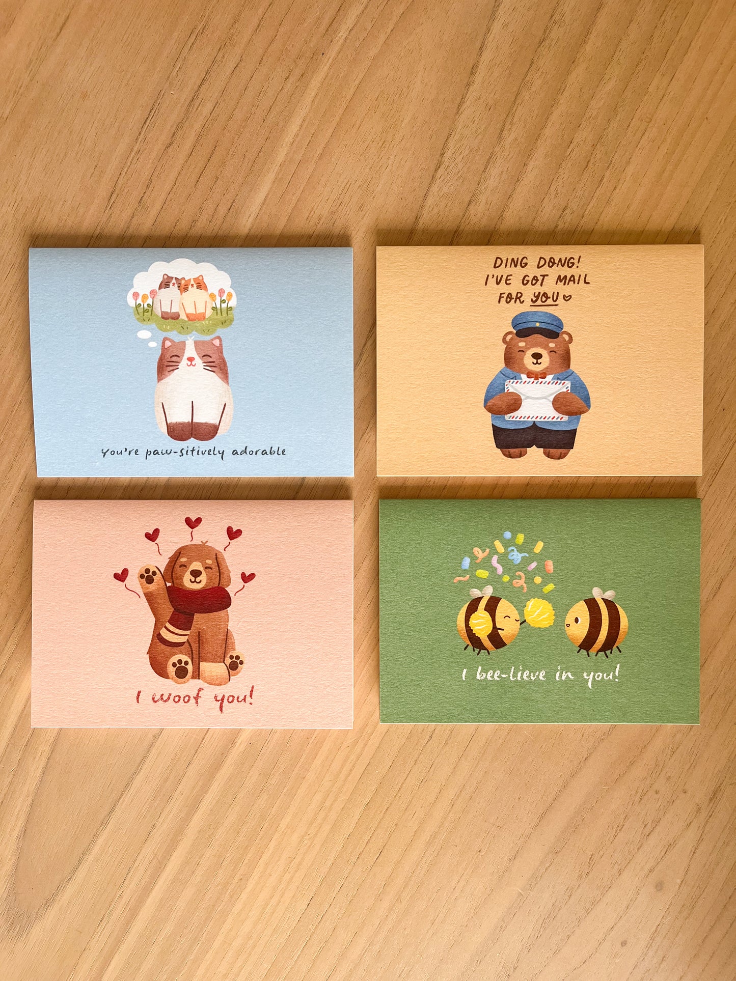 Forest Folk Greeting Cards (Set of 4)