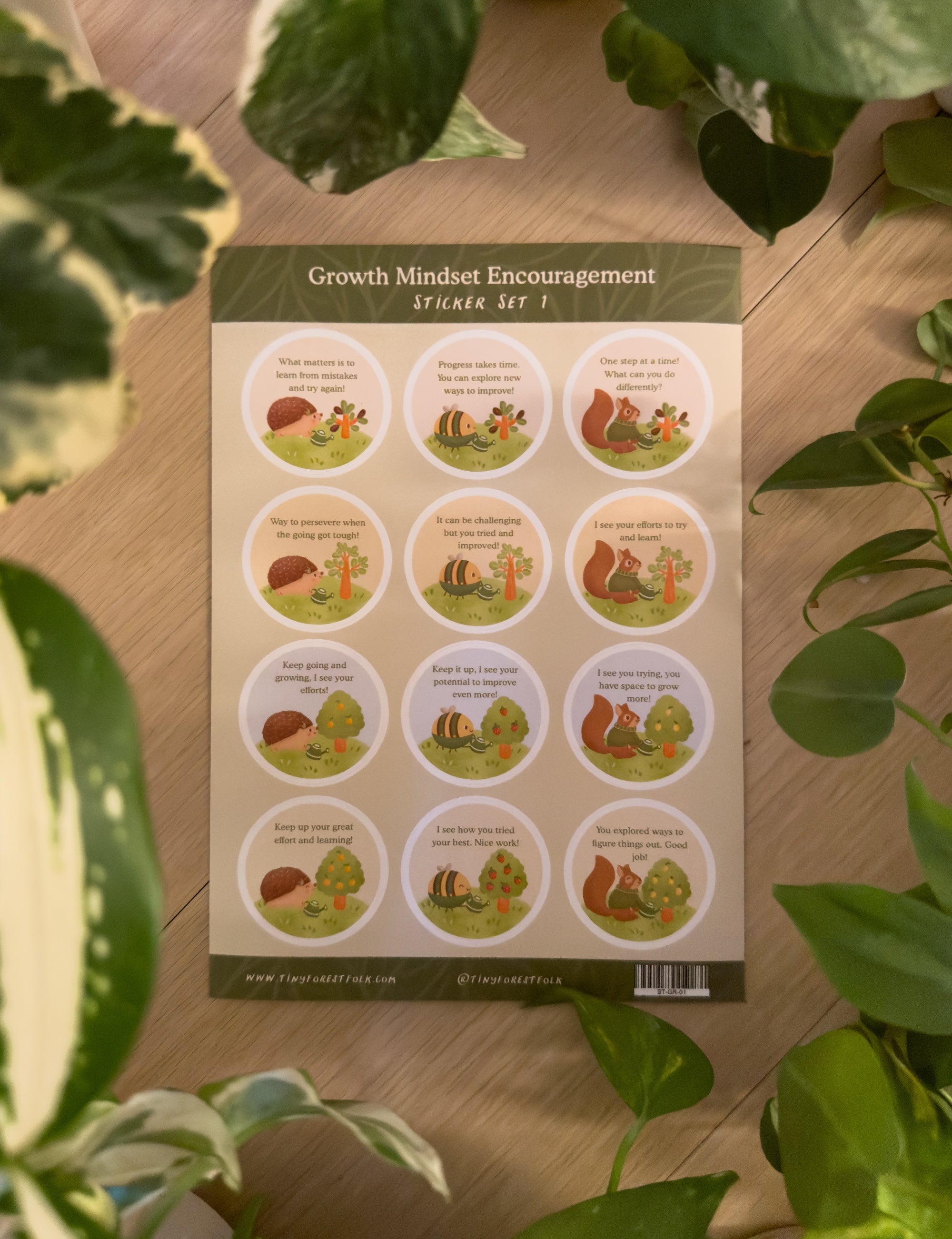 Pininterest Growth Sticker Growth Mindset Sticker Sheet – Tiny Forest Folk
