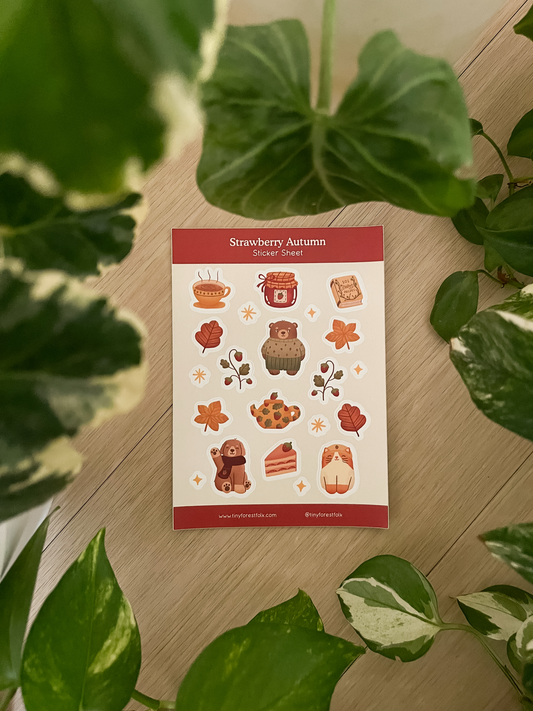 Strawberry Autumn Sticker Sheet